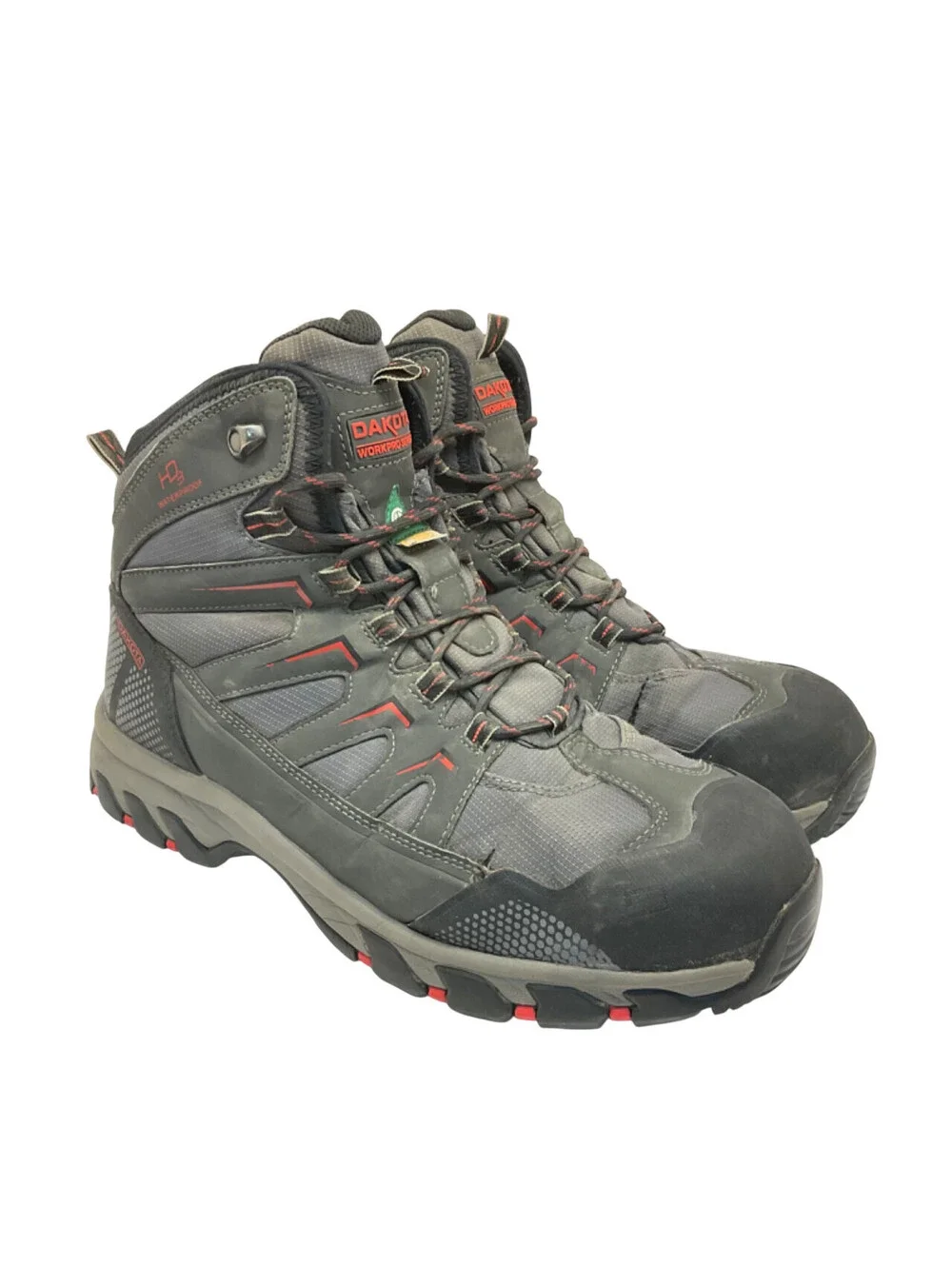 DAKOTA Men's Mid-Cut 2127 Steel Toe Steel Plate WP Safety Hiking Boots 11W/L
